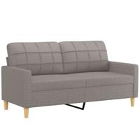 2-delige Loungeset met kussens stof taupe - thumbnail