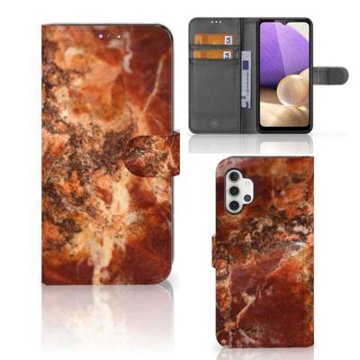 Samsung Galaxy A32 4G | Bookcase | Marmer Bruin Samsung Galaxy A32 4G | Bookcase | Marmer Bruin