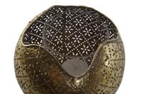 Kaarshouder Home ESPRIT Gouden Metaal Kristal 13,5 x 13,5 x 11,5 cm - thumbnail