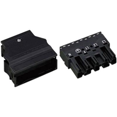 WAGO 770-115/K010-165 Netstekker WINSTA MIDI Stekker, recht Totaal aantal polen: 4 + PE 25 A Zwart 1 stuk(s) WAGO 770-115/K010-165 Netstekker WINSTA MIDI Stekker, recht Totaal aantal polen: 4 + PE 25 A Zwart 1 stuk(s)