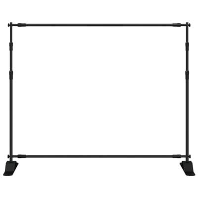 VidaXL Achtergrondstandaards 2 st 254x243 cm staal zwart VidaXL Achtergrondstandaards 2 st 254x243 cm staal zwart