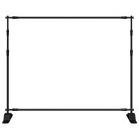 Achtergrondstandaard 254x243 cm staal zwart - thumbnail