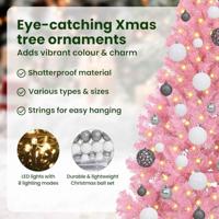 VidaXL Kunstmatig voorverlicht kerstboom met 150 led roze 120 cm pvc - thumbnail