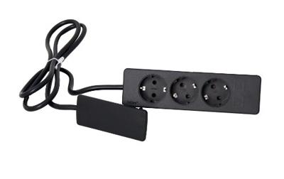 EVOline 151000156100 Stekkerdoos 3-voudig Zwart Randaarde stekker 1 stuk(s)