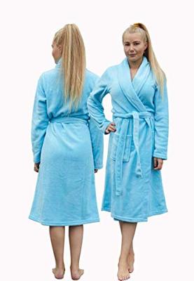 Lichtblauwe badjas fleece - unisex-xl/xxl