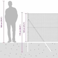 VidaXL Afrasteringspaal groen 10 x 1,2 m (16 x 16 mm gaas) - thumbnail