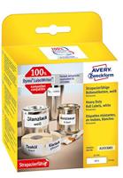 Avery-Zweckform A1933085 Rol met etiketten 19 x 64 mm Folie Wit 450 stuk(s) Permanent hechtend Universele etiketten - thumbnail