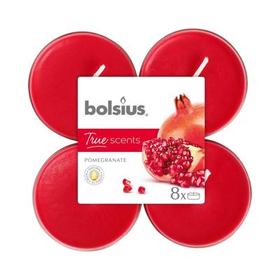 Bolsius geurtheelicht maxi true scents pomegranate 8 stuks
