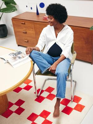 Rechtstreeks zwangerschapsbroek met naadloze band stone