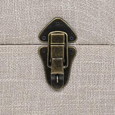 Opbergbankje 111x34x37 cm massief hout en staal