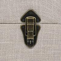 Opbergbankje 111x34x37 cm massief hout en staal - thumbnail