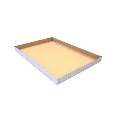 Golfkartonnen platen met opstaande randen dubbelgolf 1185 x 985 x 150 mm wit | 5 stuks