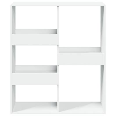 Boekenkast 100x33x155,5 cm bewerkt hout wit - thumbnail