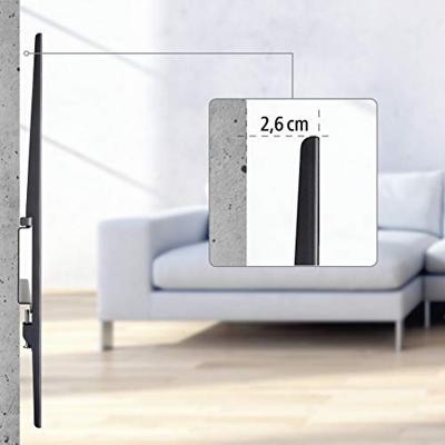 Hama tv-muurbeugel vast voor schermen tot 229 cm zwart