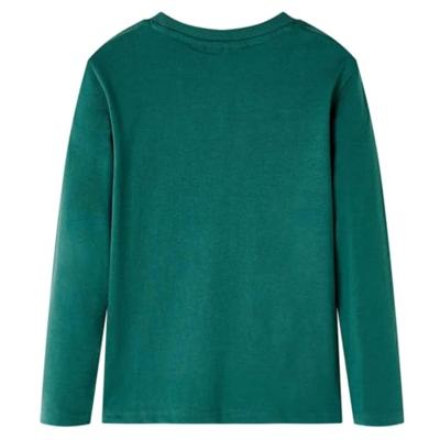 Kindershirt met lange mouwen motorprint 116 groen