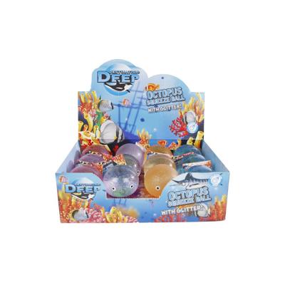 Destination Deep Octopus Glitterknijpbal met Zuignappen
