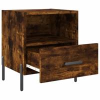 Nachtkastjes 2 st 40x35x47,5 cm bewerkt hout gerookt eikenkleur - thumbnail