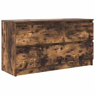 Tv-meubel 100x35x54 cm bewerkt hout gerookt eikenkleurig Tv-meubel 100x35x54 cm bewerkt hout gerookt eikenkleurig