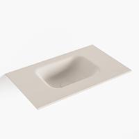 MONDIAZ LEX Linen solid surface inleg wastafel voor toiletmeubel 50cm. Positie wasbak midden - thumbnail