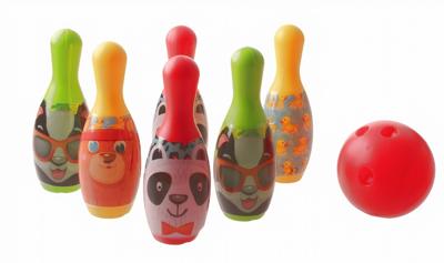 Bongers Speelgoed Free and easy bowlingset funny faces 7-delig