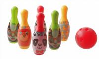 Bongers Speelgoed Free and easy bowlingset funny faces 7-delig - thumbnail