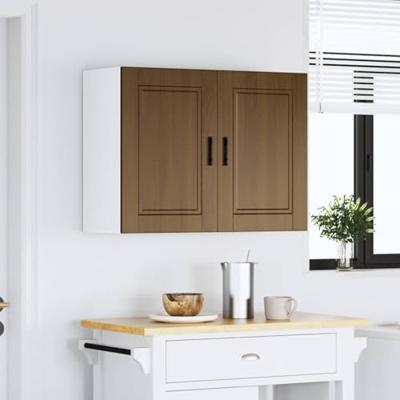 Keukenwandkast Porto bewerkt hout bruin eikenkleur Keukenwandkast Porto bewerkt hout bruin eikenkleur