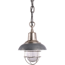 Hanglamp Girona 26 cm 1 Lichts Lood Met Ruw Nickel Industrieel