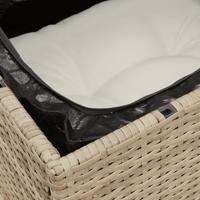 6-delige Loungeset met kussens poly rattan beige - thumbnail