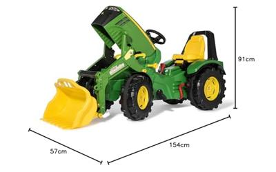 Rolly Toys rollyX-Trac Premium John Deere traptrekker 8400R incl voorlader en handrem - thumbnail