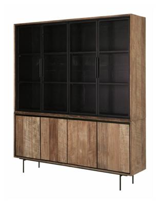 DTP Home Vitrinekast 'Metropole' Teakhout, 210 x 180cm