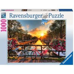 Ravensburger puzzel Fietsen in Amsterdam - 1000 stukjes