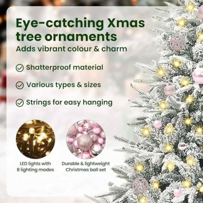 VidaXL Artificial pre-lit kerstboom met ballenset groen 150 cm