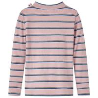 Kindershirt met lange mouwen gestreept 104 lichtroze - thumbnail