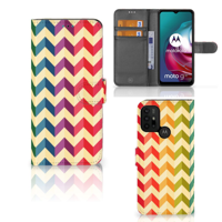 Motorola Moto G10 | G20 | G30 | Telefoon Hoesje | Zigzag Multi Color - thumbnail