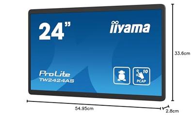 Iiyama ProLite TW2424AS-B1 Digital Signage display 61 cm 24 inch 1920 x 1080 Pixel 24/7
