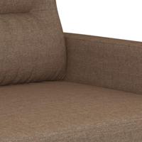 2-delige Loungeset met kussens stof bruin - thumbnail