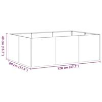 Plantenbak 120x80x40 cm staal zwart - thumbnail