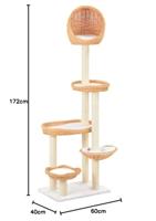 Kattenkrabpaal met sisal krabpaal natuurlijk wilgenhout - thumbnail
