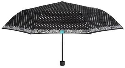 Perletti paraplu automatisch 96 cm microvezel zwart/wit