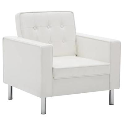 VidaXL Fauteuil wit 75x70x75 cm kunstleer