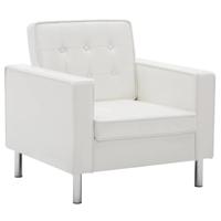 VidaXL Fauteuil wit 75x70x75 cm kunstleer - thumbnail