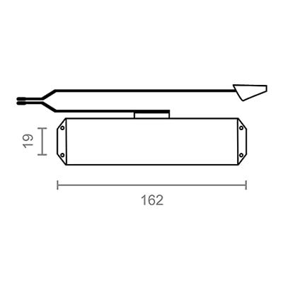 Deursluiter Micel mc01-s Wit 700-900 MM Aluminium