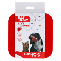 Eat Slow Live Longer Lick Mat Duo S Red - thumbnail