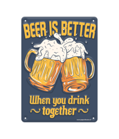 Tekstbord metaal - Beer is better - thumbnail