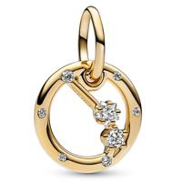 Pandora 762719C01 Hangbedel Ram Zodiac zilver-zirconia goudkleurig-wit - thumbnail