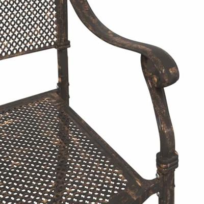 Tuinstoel 2 pcs Brons 55 x 55 x 92,5cm Aluminium