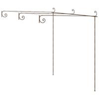 VidaXL Tuinpergola 3x3x2,5 m ijzer antiekbruin - thumbnail