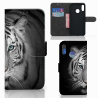 Huawei P Smart 2019 Telefoonhoesje met Pasjes Tijger - thumbnail