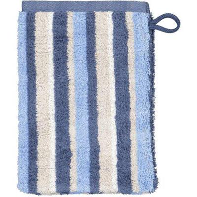 Cawö Cawo Breeze Streifen Washandje 16x22 sky