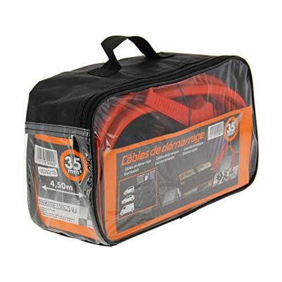 Pakket van 2 startkabels - XLPT - 35 mm² - 4,50 m - Geïsoleerde klemmen - Opbergtas inbegrepen